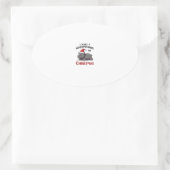 I Want A Hippopotamus For Christmas - Xmas Hippo ( Ovaler Aufkleber (Tasche)