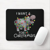 I Want A Hiptamus For Christmas Xmas Hip Lover Fun Mousepad (Mit Mouse)