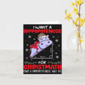 I Want A Hiptenuse For Christmath Math Teacher Chr Karte (Gelbe Blume)