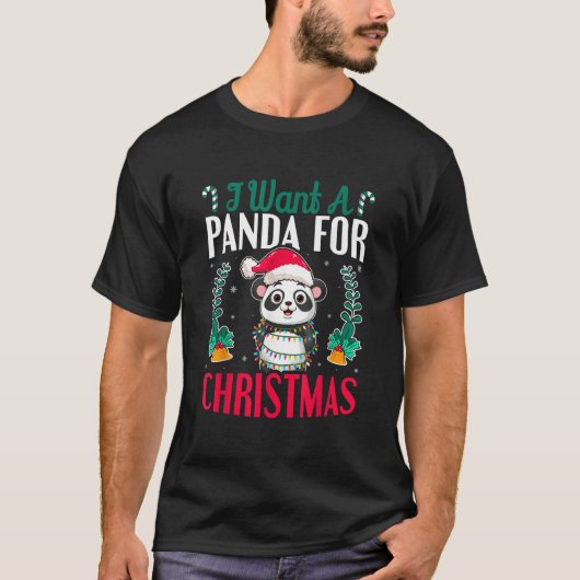 I Want A Panda For Kawaii Panda T-Shirt (Vorderseite)
