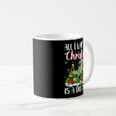 I Want For Christmas Is A Dinosaur Xmas Tree Light Kaffeetasse (VorderseiteRechts)