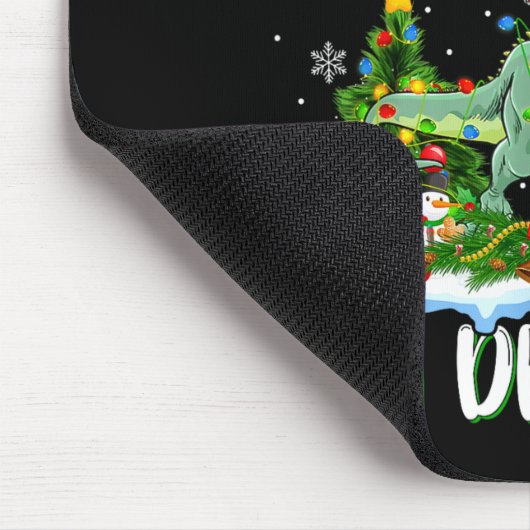 I Want For Christmas Is A Dinosaur Xmas Tree Light Mousepad (Ecke)