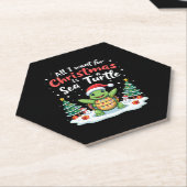 I Want For Christmas Is A Sea Turtle Xmas Tree Lig Untersetzer (angewinkelt)