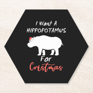 I Want Hippopotamus For Christmas Untersetzer