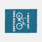 I Want My Two Dollars 2$ Movie Quote Retro 80s Vin Fleecedecke (Vorderseite (Horizontal))