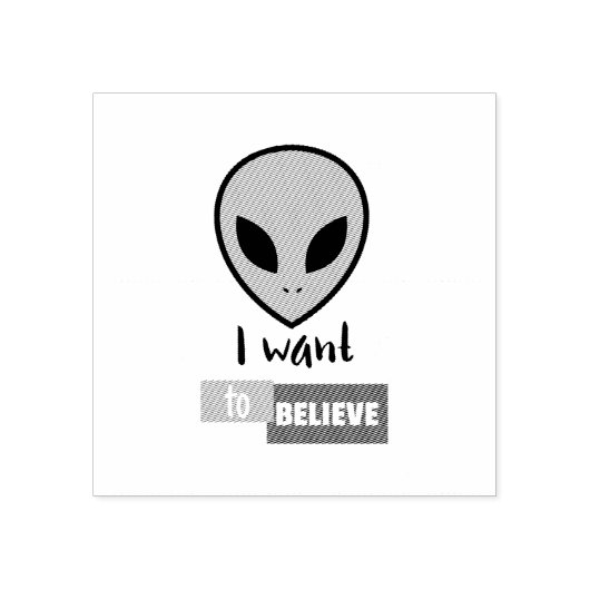 I WANT TO BELIEVE 2 GUMMISTEMPEL (Prägung)