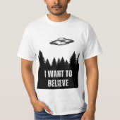 I want to believe in UFOs T-Shirt (Vorderseite)
