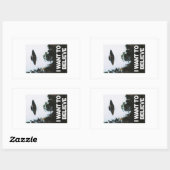 I want to believe rechteckiger aufkleber (Blatt)