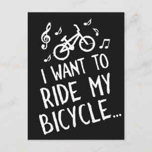 I Want to Ride My Bicycle Postkarte