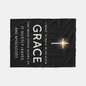 I Want To Walk In So Much Grace That When Stress S Fleecedecke (Vorderseite (Horizontal))