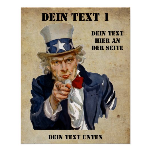 I Want You, Uncle Sam Poster (Vorderseite)
