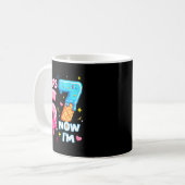 I Was 6 Now 7 7th Birthday Ice Cream Dripng Kids 6 Kaffeetasse (Vorderseite Links)