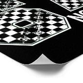 I Was 6 Now I Am 7 Six Seven Checkered Birthday Sr Poster (Ecke)