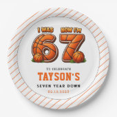 I Was 6, Now I’m 7 Basketball – All-Star Birthday Pappteller (Vorderseite)