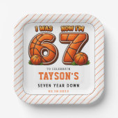 I Was 6, Now I’m 7 Basketball – All-Star Party Pappteller (Vorderseite)