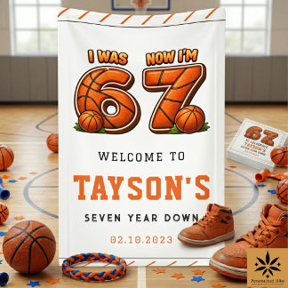 I Was 6, Now I’m 7 Basketball Birthday – All-Star Banner