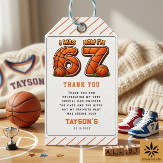 I Was 6, Now I’m 7 Basketball Birthday – All-Star Geschenkanhänger