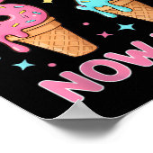 I Was 6 Now I’m 7 Cute Ice Cream 7th Birthday Kids Poster (Ecke)