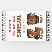 I Was 6, Now I’m 7 – Hockey 7th Birthday Party Banner (Horizontal)