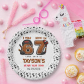 I Was 6, Now I’m 7 – Hockey 7th Birthday Party Pappteller (Party)