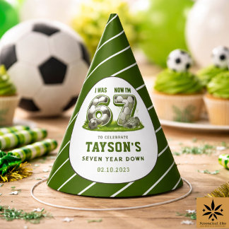 I Was 6, Now I’m 7 Soccer Birthday – All-Star  Partyhütchen