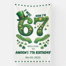 I Was 6 Now I’m 7 St. Patrick’s Day Boy Birthday