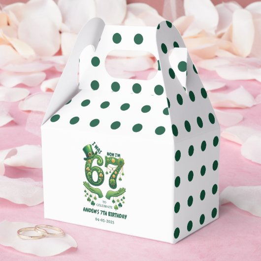 I Was 6 Now I’m 7 St. Patrick’s Day Boy Birthday Geschenkschachtel (Hochzeit)