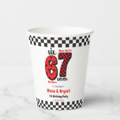 I Was 6, Now I’m 7 – Twin 7th Birthday for Kids Pappbecher (Vorderseite)