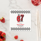 I Was 6, Now I’m 7 – Twin 7th Birthday for Kids Serviette (Beispiel)