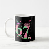 I Was 6 Now I'm 7 67 Birthday Witch Nk Green Birth Kaffeetasse (Links)