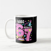 I Was 6 Now I'm 7 7th Birthday Girl Nk Coquette Bo Kaffeetasse (Links)