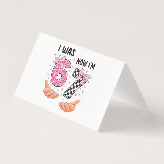 I was 6 now I'm 7 cute birthday numbers (Vorderseite)