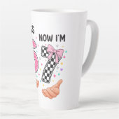 I was 6 now I'm 7 cute birthday numbers Milchtasse (Rechte Ecke)