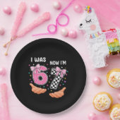 I was 6 now I'm 7 cute birthday numbers Pappteller (Party)