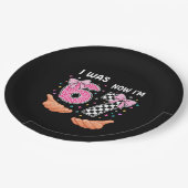 I was 6 now I'm 7 cute birthday numbers Pappteller (Schrägansicht)