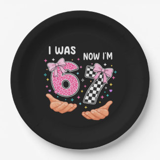 I was 6 now I'm 7 cute birthday numbers Pappteller