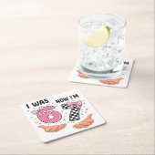 I was 6 now I'm 7 cute birthday numbers Rechteckiger Pappuntersetzer (Vor Ort)