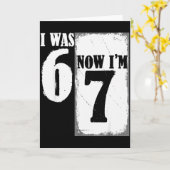 I Was 6 Now Im 7 Funny 67 Youth 7 Year Old Birthda Karte (Gelbe Blume)