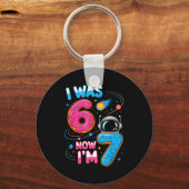 I Was 6 Now I'm 7 Funny 7 Year Old Birthday Astron Schlüsselanhänger (Vorderseite)