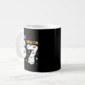 I Was 6 Now Im 7 Hockey Birthday Kaffeetasse (Vorderseite Links)