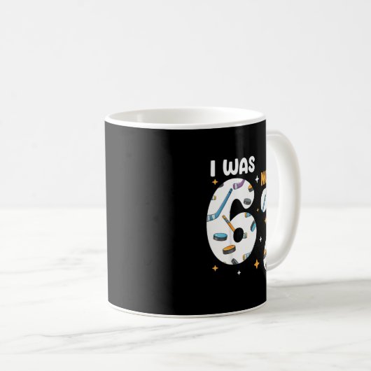 I Was 6 Now I'm 7 Hockey Birthday  Kaffeetasse (VorderseiteRechts)