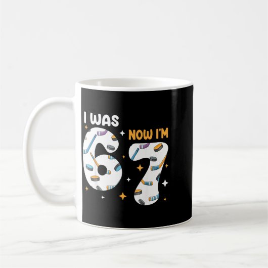 I Was 6 Now I'm 7 Hockey Birthday  Kaffeetasse (Links)
