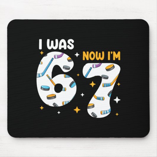 I Was 6 Now Im 7 Hockey Birthday Mousepad (Vorne)