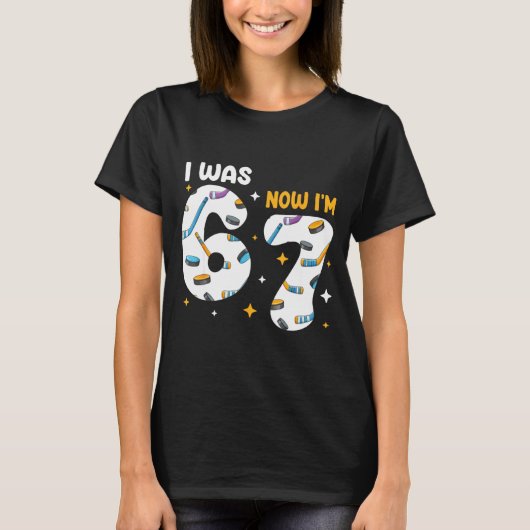 I Was 6 Now Im 7 Hockey Birthday T-Shirt (Vorderseite)