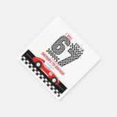 I Was 6 Now I'm 7 Race Car Boy Birthday Party Serviette (Ecke)