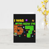 I Was 6 Now I'm 7 Six Seven 7 Years Old Birthday K Karte (Gelbe Blume)