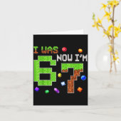 I Was 6 Now I'm 7 Six Seven 7th Birthday Boys Kids Karte (Gelbe Blume)