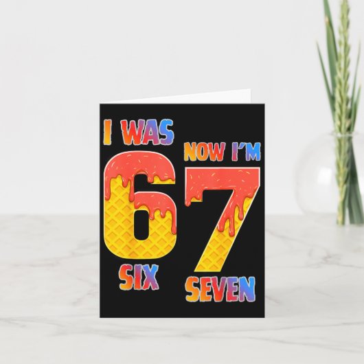 I Was 6 Now I'm 7 Year Old 7th Birthday Boy 7 Year Karte (Vorderseite)