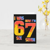 I Was 6 Now I'm 7 Year Old 7th Birthday Boy 7 Year Karte (Gelbe Blume)