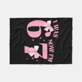 I Was 6 Now I'm 7 Year Old Birthday Girls Coquette Fleecedecke (Vorderseite (Horizontal))
